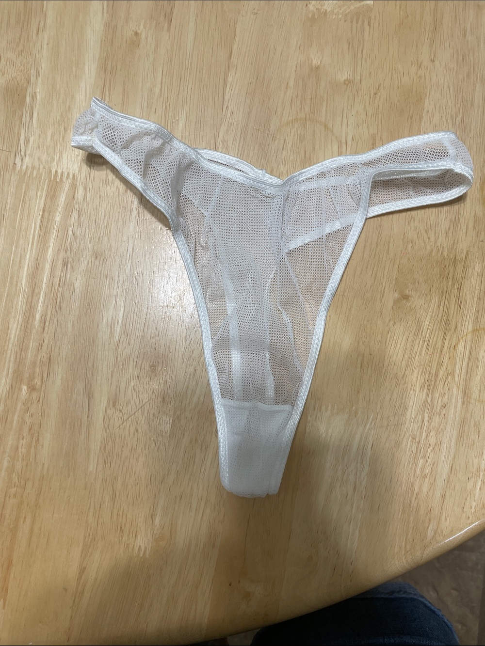 White Mesh Women Thong